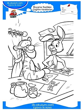 Çocuklar İçin Piglet Boyama Sayfaları 